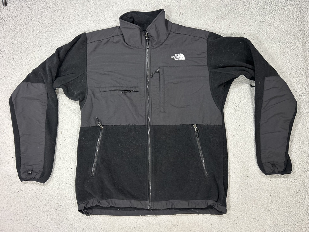 The North Face Jacket Mens Medium Black Polartec Fleece Full Zip Hiking Outdoor
